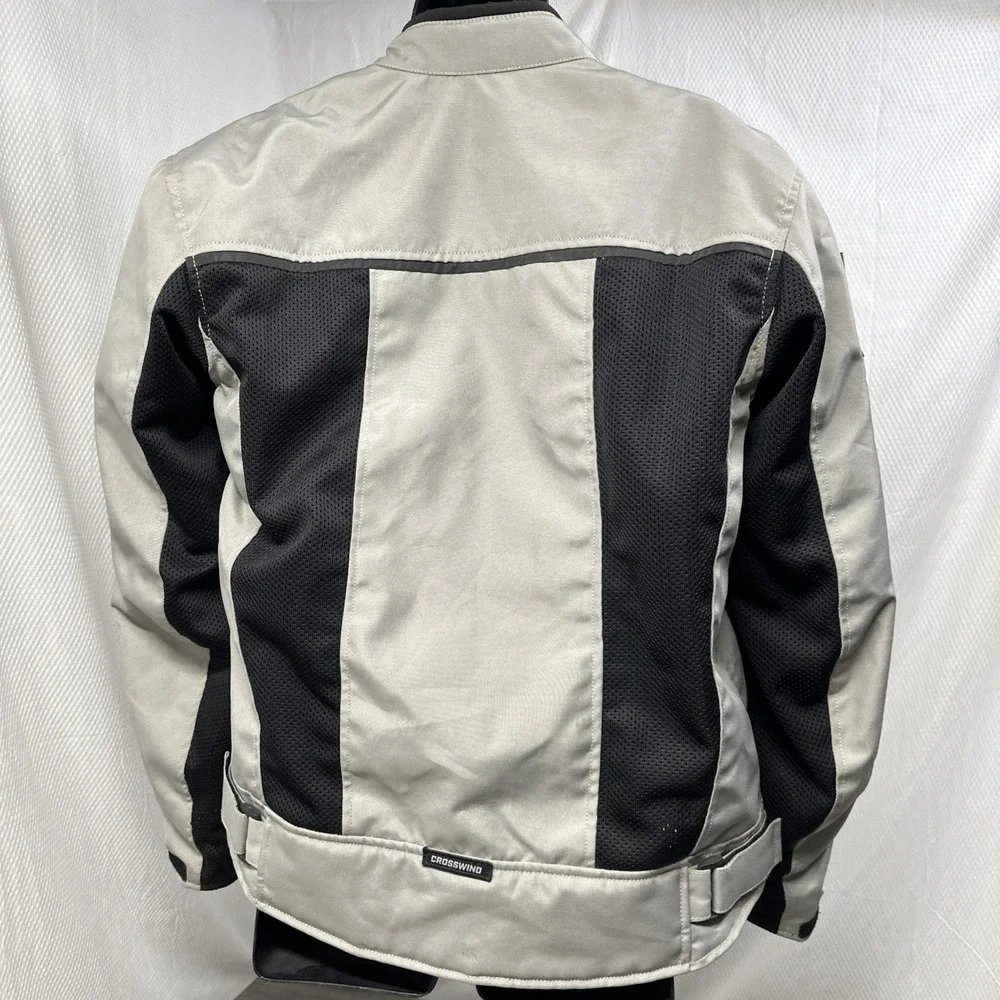 Gray Riding Jacket Motorcycle Jacket Crosswind and Mesh Jacket Small Breathable
